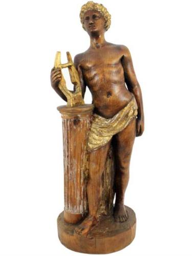 Carved Wood Figure by Palladio by Italian