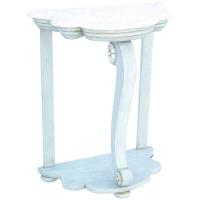 19th Century Painted Pier Table Console with Free-Form Carrara Marble Top by 