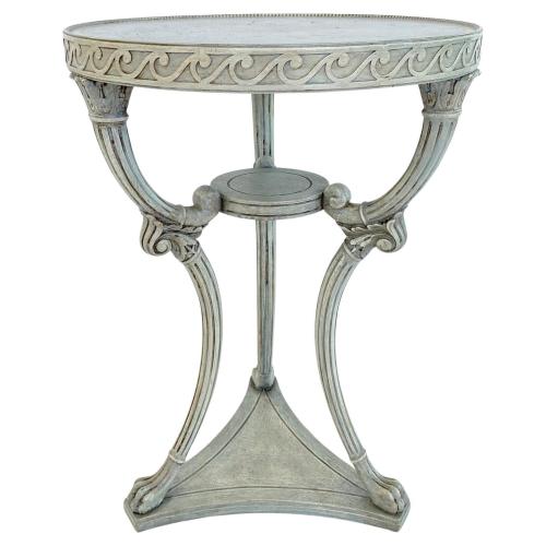 Painted Italian Occasional Table with Wave-scroll Apron by Italian