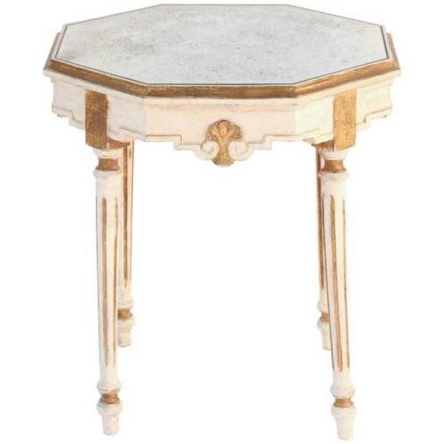 Painted and Parcel-Gilt Italian Accent Table by Italian