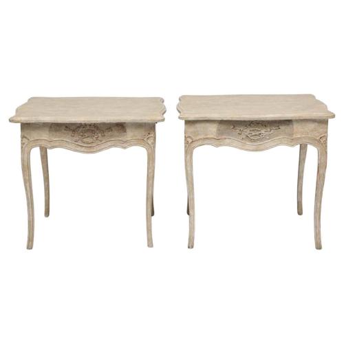 Pair of Italian Painted End Tables, Circa 1940s by Italian