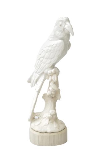 Pottery Parrot Sculpture by American