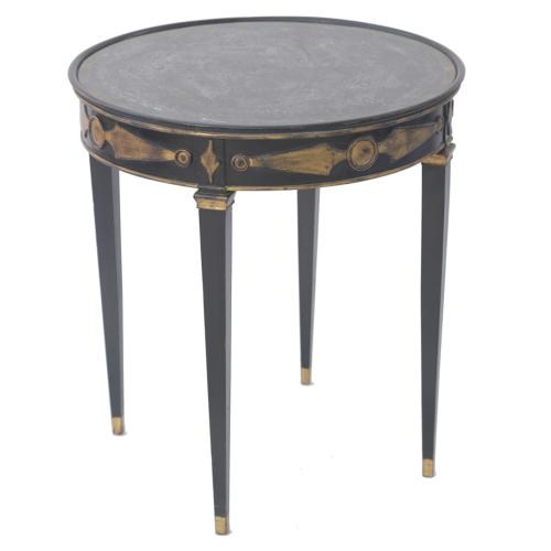 Directoire Style Occasional Table with Eglomise Top by Italian
