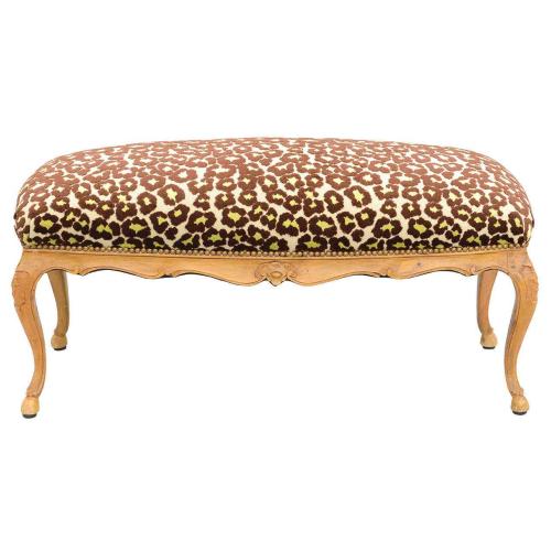 Louis XV Style Upholstered Bench by Italian