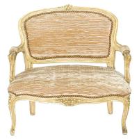 Diminutive Child-sized Louis XV Painted Settee by French