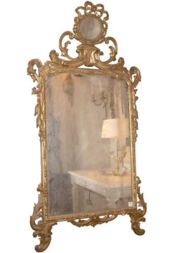 18th Century Italian Giltwood Mirror by Italian