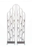 Pair of Art Deco Wrought Iron Room Dividers by French