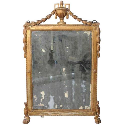 Early 18c. Italian Giltwood Mirror by Italian