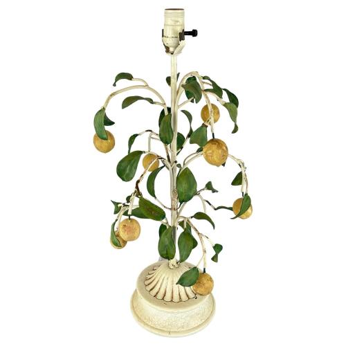 Vintage Italian Lemon Tree Table Lamp by 