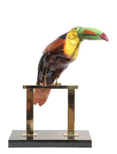 Hand Painted Porcelain Toucan designed by Mangani by 