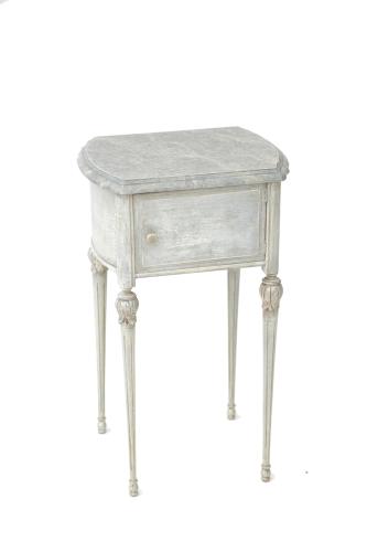 Painted French Pot Stand Side Table by 