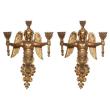 Pair of 18th/19th Century Giltwood Figural Sconces