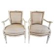 Pair of Uniquely Carved, Painted Italian Armchairs