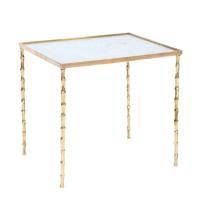 Bagues Style Accent Table of Brass with Mirrored Top by Continental