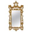 Carved Giltwood George III Style Mirror with Pagoda Pediment